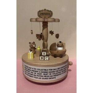 Wooderful Life MUSIC BOX Baby “Congratulations On Your Little One” Jean Cultural